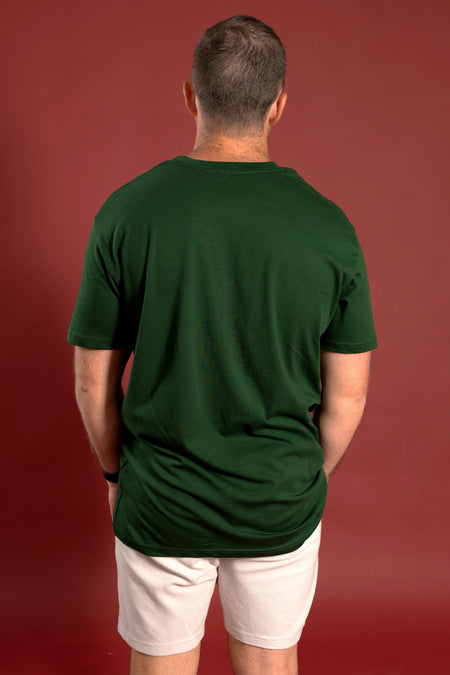 Harmony Forest Green Cotton Crew Neck Unisex T-Shirt
