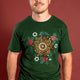 Harmony Forest Green Cotton Crew Neck Unisex T-Shirt