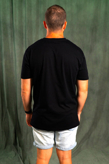 Harmony Black Cotton Crew Neck Unisex T-Shirt