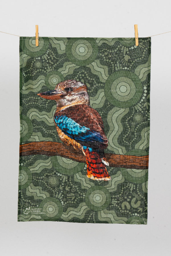 Kookaburra (Durdilapka) Linen Blend Tea Towel (2 Pack)