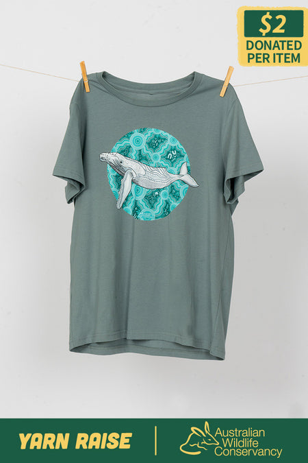Migaloo 'Australian Wildlife Conservancy' Mineral Cotton Crew Neck Women's T-Shirt
