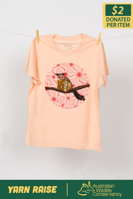 Possum (Batja) 'Australian Wildlife Conservancy' Pale Pink Cotton Crew Neck Women's T-Shirt