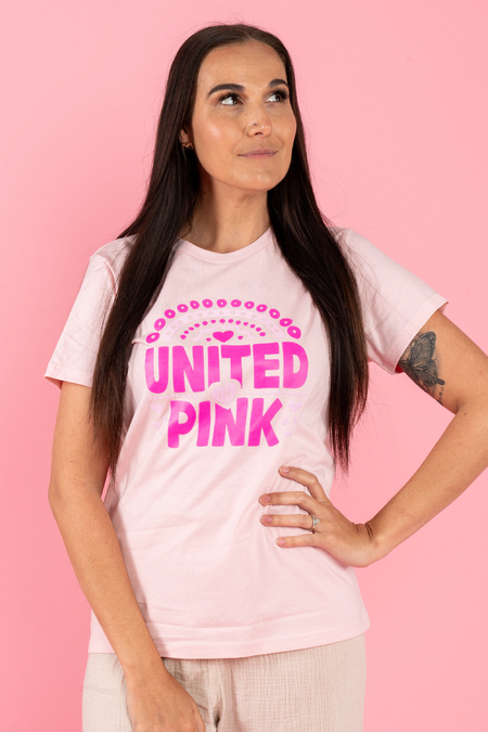 United In Pink Pink Cotton Crew Neck Women's T-Shirt