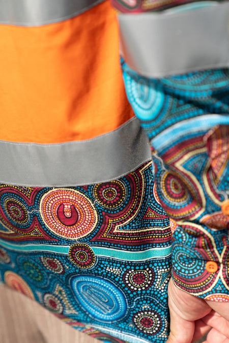 Our Protectors High Vis Orange 100% Cotton Drill Unisex Long Sleeve Work Shirt