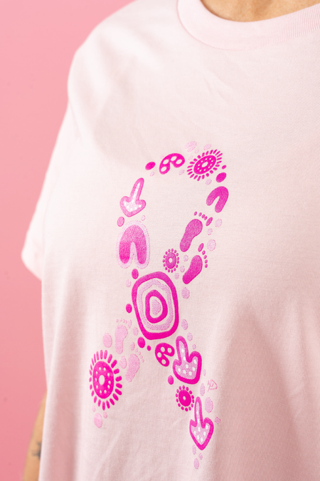 Sacred Women's Way Ribbon Pink Cotton Crew Neck Women's T-Shirt