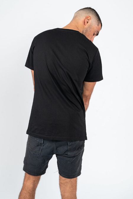 Our Protectors Black Cotton Crew Neck Unisex T-Shirt