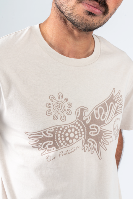 Our Protectors Monochrome Bone Cotton Crew Neck Unisex T-Shirt