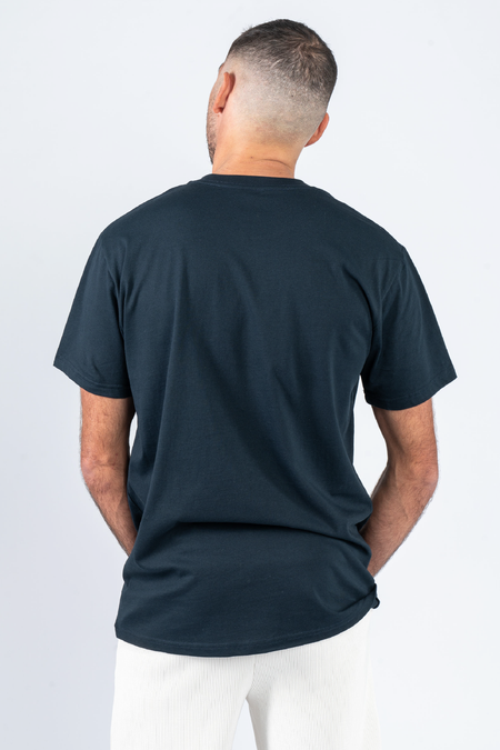 Deadly Dad Since Day One Circle Navy Cotton Everyday Unisex T-Shirt