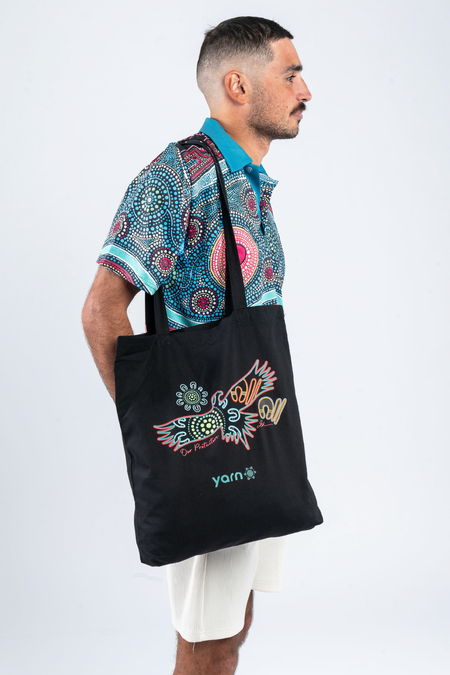 Deadly Dad Since Day One Black Long Handle Cotton Tote Bag