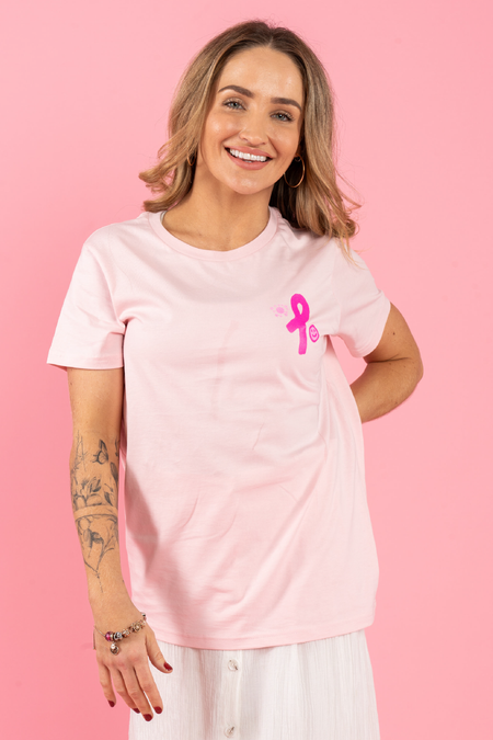 Sistas Save Sistas Pink Cotton Crew Neck Women's T-Shirt