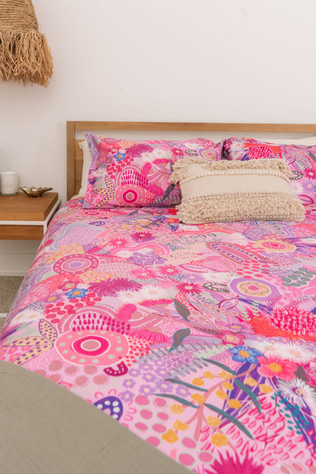 Flowers Along the River 100% Cotton Quilt Cover Set