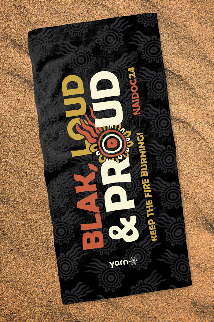 Blak, Loud & Proud NAIDOC 2024 Beach Towel