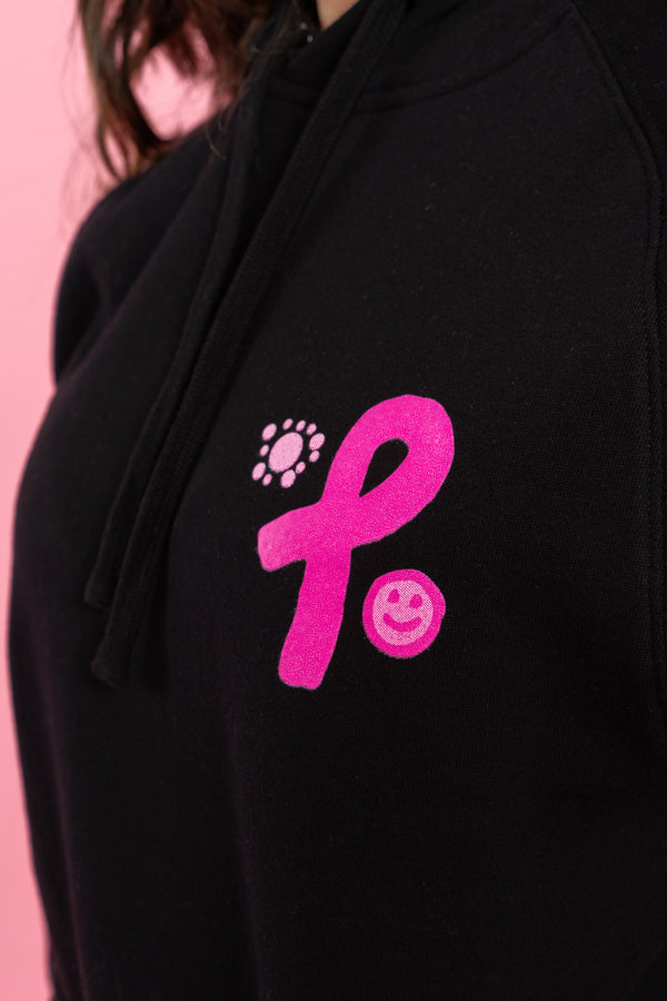 Sistas Save Sistas Black Cotton Blend Unisex Hoodie