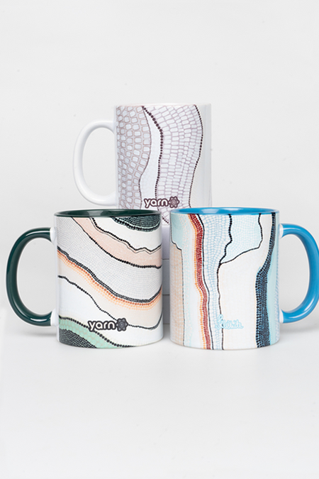 Kamilya Lowana White Ceramic Coffee Mug Collection (3 Pack)