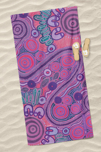 Danjoo (Purple) Beach Towel
