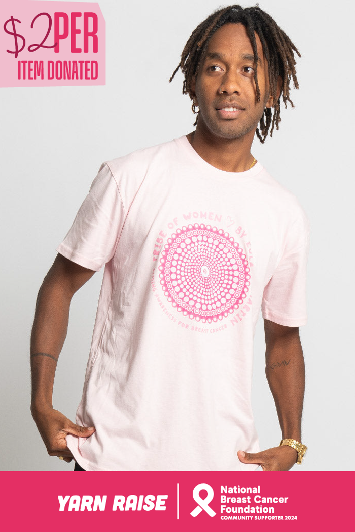 Tribe Of Women Circle Pink Cotton Crew Neck Unisex T Shirt