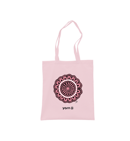 Boobie Sista Pink Long Handle Cotton Tote Bag