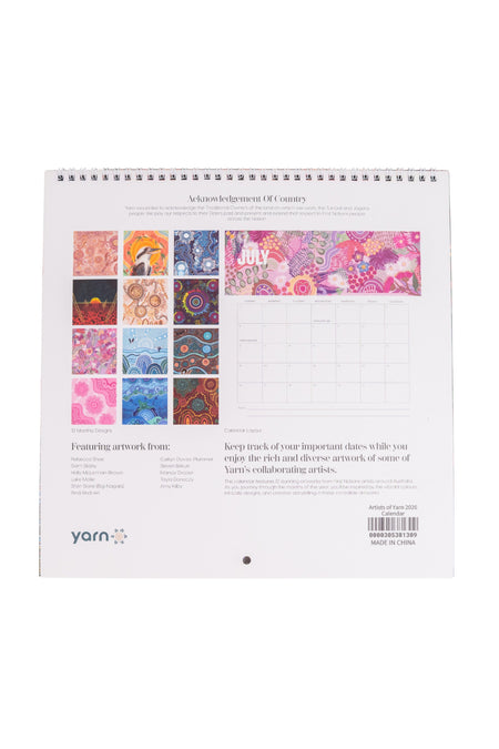 Artists of Yarn 2026 Calendar