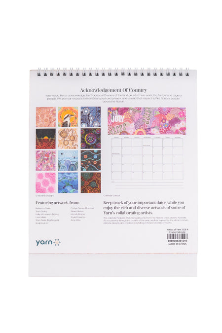 Artists of Yarn 2026 A Frame Calendar