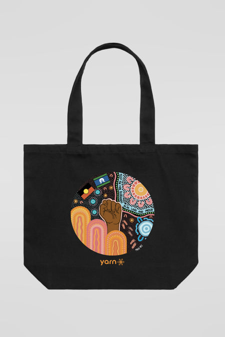 Celebrating Black Cotton Canvas Tote Bag