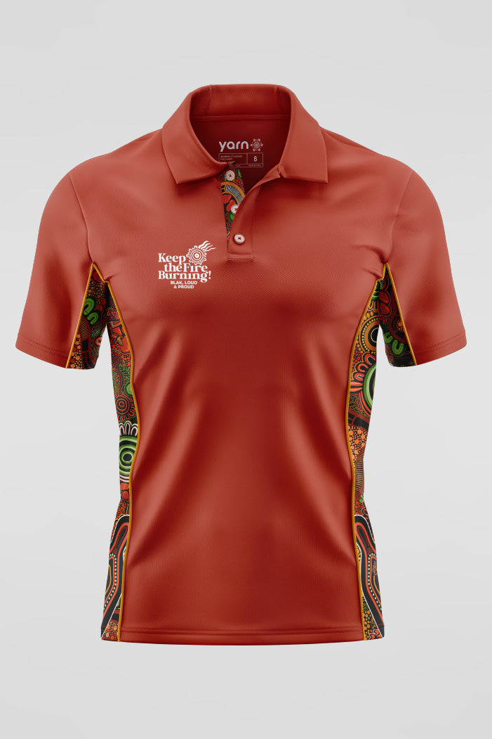Proud & Deadly NAIDOC 2024 Ochre Red Bamboo (Simpson) Unisex Polo Shirt