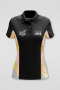 (Custom) Kindling NAIDOC 2024 Black Bamboo (Simpson) Women's Fitted Polo Shirt