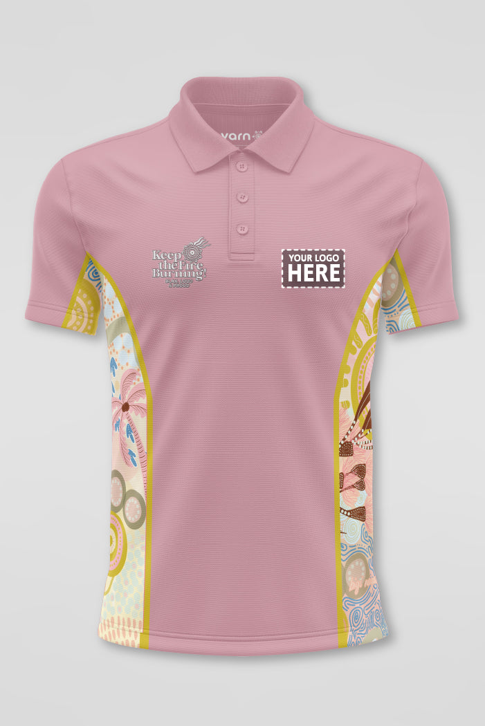 (Custom) Kindling NAIDOC 2024 Rose Bamboo (Simpson) Unisex Polo Shirt