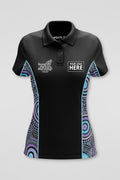 (Custom) Our Future, Together NAIDOC 2024 Black Bamboo (Simpson) Women's Fitted Polo Shirt