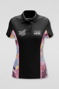 (Custom) Guiding Light NAIDOC 2024 Black Bamboo (Simpson) Women's Fitted Polo Shirt