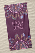 Connection Through Generations (Purple) Beach Towel