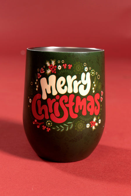 Merry Christmas Vacuum Insulated Double Walled Stainless Steel Travel Mug