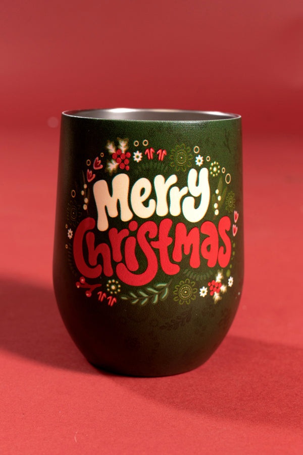 Merry Christmas Vacuum Insulated Double Walled Stainless Steel Travel Mug