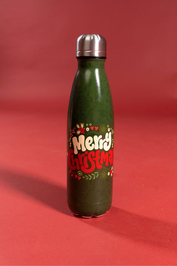 Merry Christmas Vacuum Insulated Double Walled Stainless Steel Water Bottle