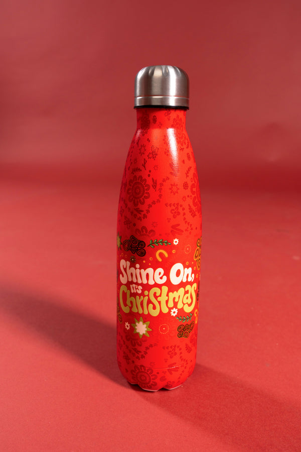 Shine On, It's Christmas Vacuum Insulated Double Walled Stainless Steel Water Bottle