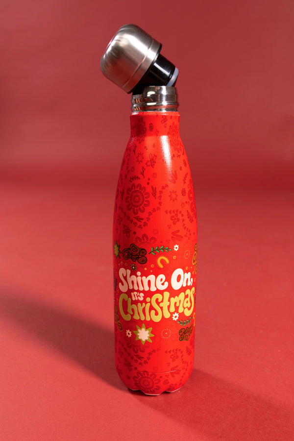 Shine On, It's Christmas Vacuum Insulated Double Walled Stainless Steel Water Bottle