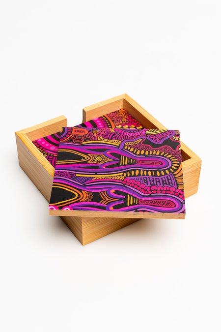 Mother Bamboo Coaster Set (4 Pack)