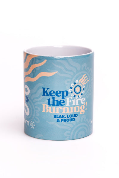 Keep The Fire Burning! NAIDOC 2024 Aqua Ceramic Coffee Mug