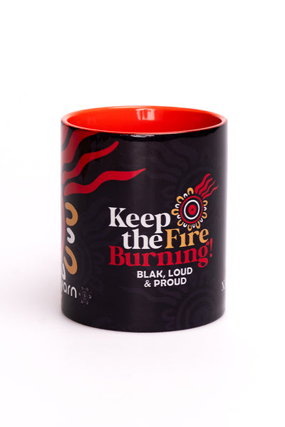 Keep The Fire Burning! NAIDOC 2024 Black Ceramic Coffee Mug