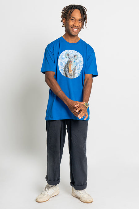 Koala (Gurrburr) 'Australian Wildlife Conservancy' Royal Blue Cotton Crew Neck Unisex T-Shirt