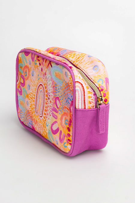 Flourishing Blooms Canvas Toiletry Bag
