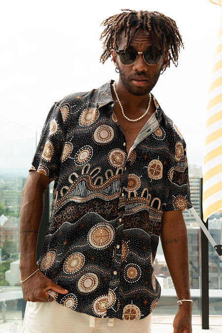 Marang Ngurung (Good Night) Unisex Button Up Shirt