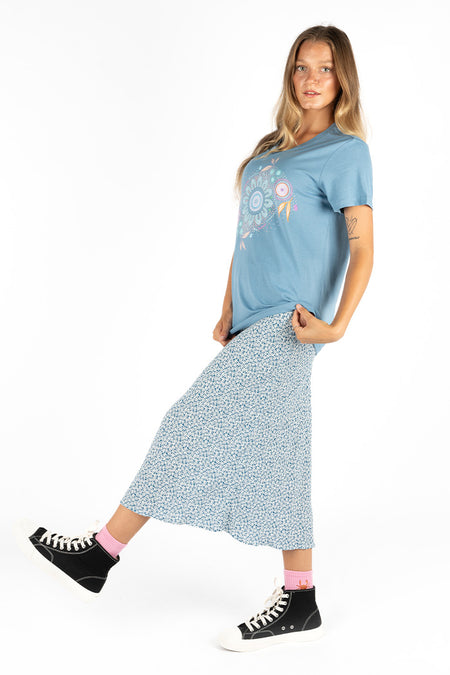 Coastal Country Resources Carolina Blue Cotton Crew Neck Women's T-Shirt