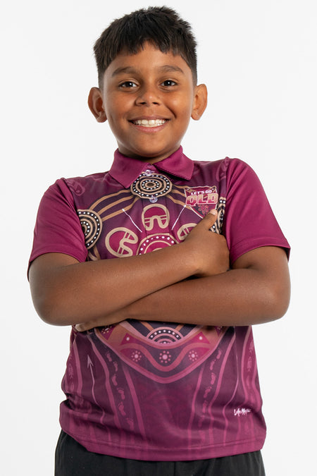 Maroon Warrior Kids Polo Shirt