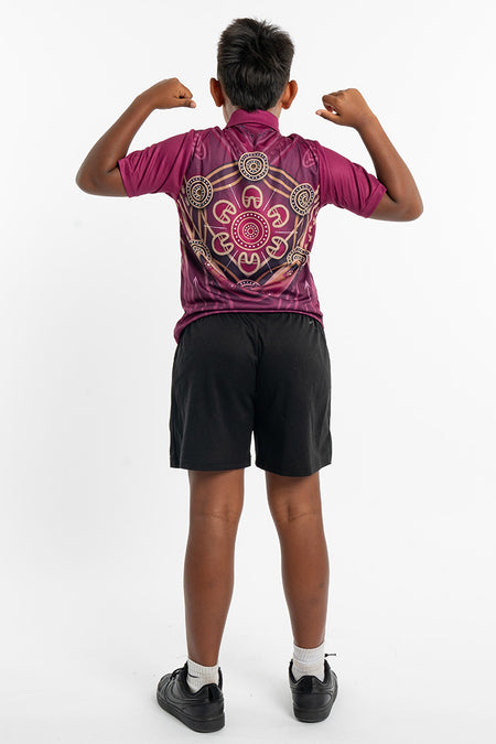 Maroon Warrior Kids Polo Shirt