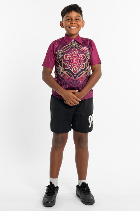 Maroon Warrior Kids Polo Shirt