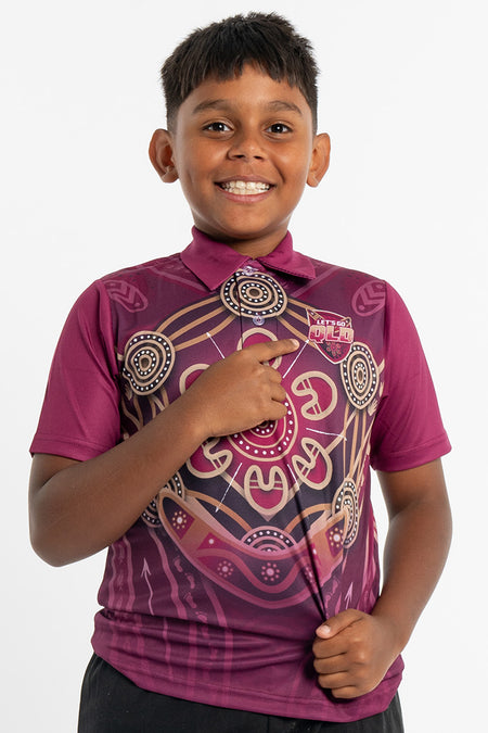 Maroon Warrior Kids Polo Shirt