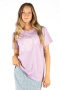 Travelling Through Country Lavender Cotton Crew Neck Women's T-Shirt