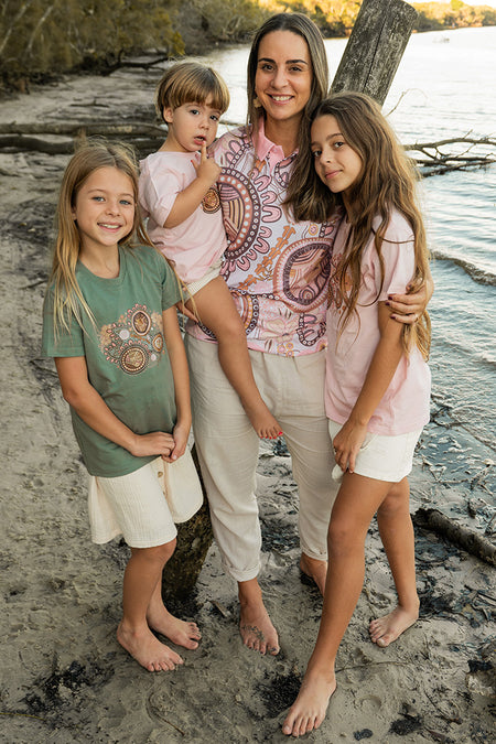 Rebirth Sage Cotton Crew Neck Kids T-Shirt