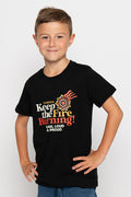 Keep The Fire Burning! NAIDOC 2024 Black Cotton Crew Neck Kids T-Shirt