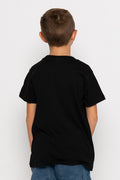 "Raise the Flag" Aboriginal Flag (Small) Black Cotton Crew Neck Kids T-Shirt